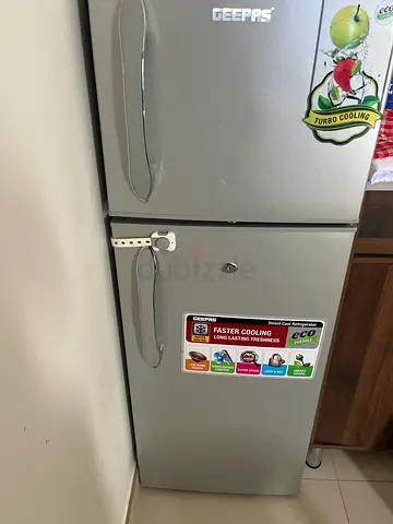 Geepas Double Door Refrigerator - Good Condition, 2-Door Fridge
