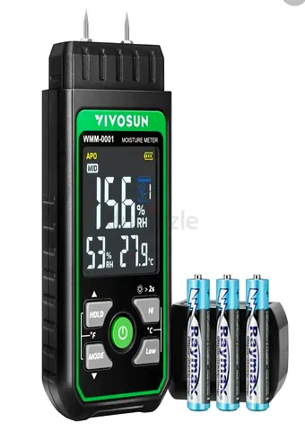 VIVOSUN Wood Moisture Meter, 3-In-1 Pin-Type Digital Moisture Tester