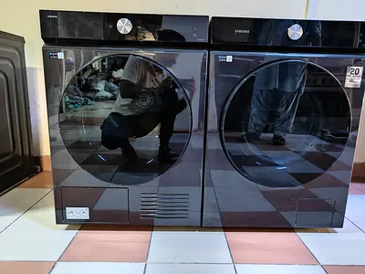 Samsung washer dryer set black in excellent condition