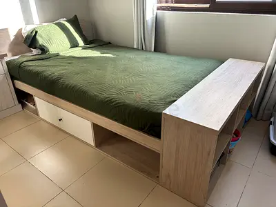 Juvele Single Captain Bed 120x200 cm with Built-in Storage - Mattress included (hardly used)