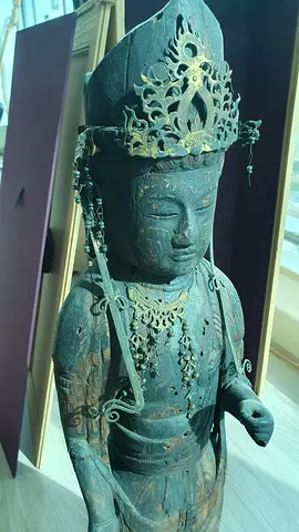 Antique Buddha wooden sculpture