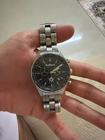 Feathers watch My mens stainless steel chronograph watch -   used, good condition