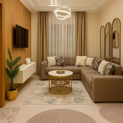 Modern Taupe L-Shaped Sectional Sofa
