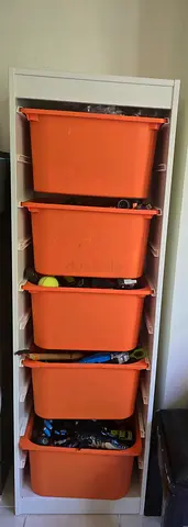 Storage rack for toys and books