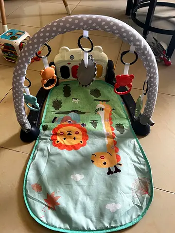 Baby Play Gym with Music Hanging Toys and Soft Mat - Lightly Used