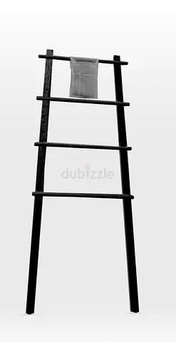 Wooden Leaning Towel Ladder Rack - Dark Finish