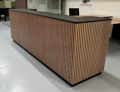 Industrial Fluted Reception Desk