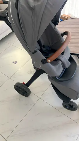 Stokke baby stroller,Lightly used grey stroller with leatherette handlebar - as new condition