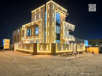 امتلك فيلا جاهزة بتوصيل الكهرباء والمياة ومكيفات زاوية شارعين على شارع رئيسى طابقين + روف بناء 4600 قدم