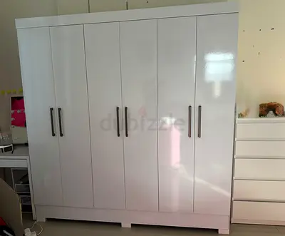 6 Door white Cabinet Wardrobe