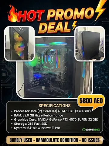 4070 SUPER 12GB BARELY USED GAMING PC
