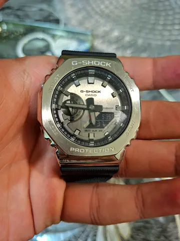 Casio G-Shock GM-2100 Stainless Steel Back, Used, original
