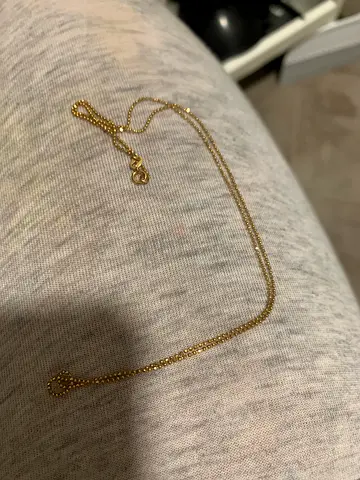 Simple gold chain necklace - lightweight, everyday wear 18k gold italy