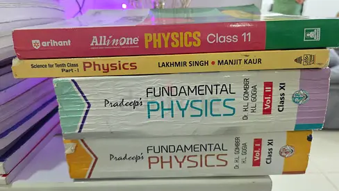 Set of Class 11 Physics Textbooks — All-in-One, Lakhmir Singh, Pradeeps Fundamentals (3 books)
