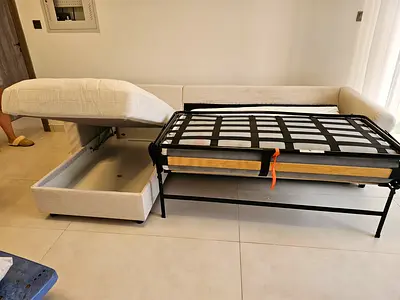Ikea vimle L shape sofa bed Beige