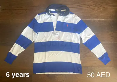 Polo Ralph Lauren Long Sleeve Rugby Shirt - Size 6 Years