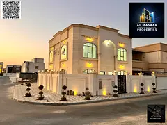 An elegant villa for sale in the corner of 3 streets, at a price including water, electricity and ai