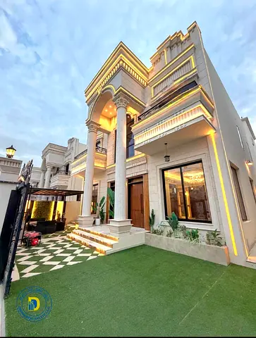 For those seeking luxury, classic 6BR villa with roof in Al Helio 2, Ajman. Reg fees. Freehold. Bank financing