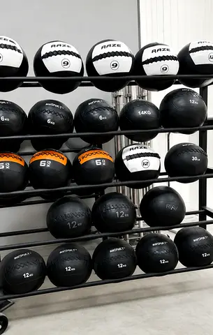 Set of Medicine / Slam Balls with Rack — Multiple Weights (6kg–30kg) Price includes one kilogram