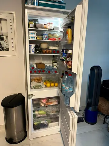 Tall White Upright Indesit Refrigerator
