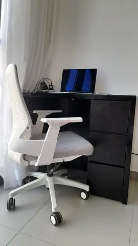 Urgent Sale - Must Go Today - Ergonomic swivel office chair with small desk/cabinet included
