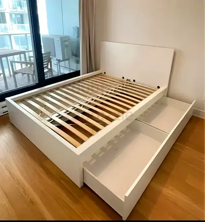 Ikea Queen size bed with mattress available in perfect condition