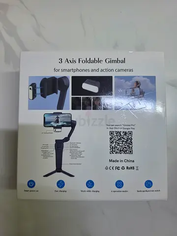 3-Axis Foldable Gimbal for Smartphones and Action Cameras