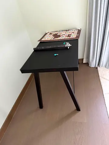 Minimalist black study/console table - good condition