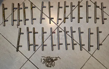 25 x Steel Cabinet Handles with screws
