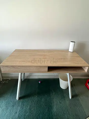 Light Oak Writing Desk with Drawer