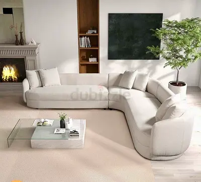 New stylish u shape White sofa