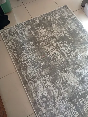Gray and White Carpet