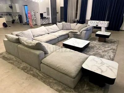 Huge comfortable pan Emirates pianca corner modular sofa
