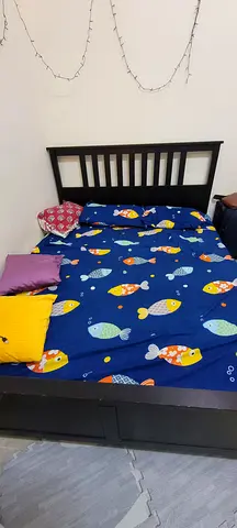 Queen Bed Set + Cupboard for sale