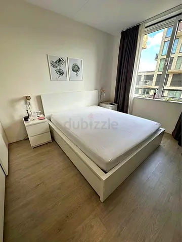 Ikea Queen White Malm bed frame with Ikea Queen mattress