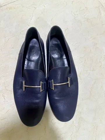 Hermes Blue Leather Saga Loafers
Size 41 Hermes