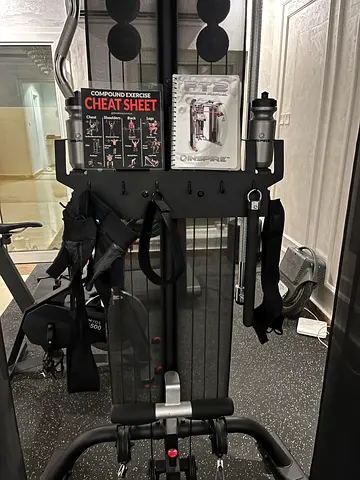 Used inspire HomeMulti-Station Cable Gym Machine with Bench — Good Condition