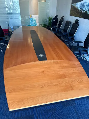 Large Wooden Boardroom Conference Table - Excellent Condition