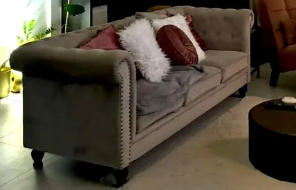 3-seater Chesterfield-style Sofa — Good Condition