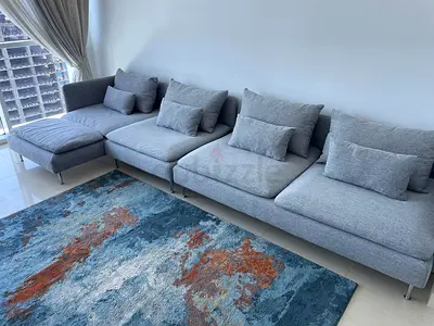 Ikea Sodhremn L Shape Sofa Gray Excellent Condition