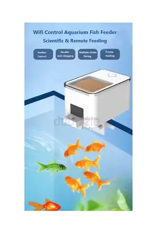 WiFi Smart Automatic Aquarium Fish Feeder - Remote  Scheduled Feeding