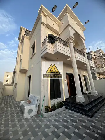 Modern Villa for Sale in Al Zahya Ajman Open Rooftop Luxury Landscape Prime Location Ideal for Family Living and Investment