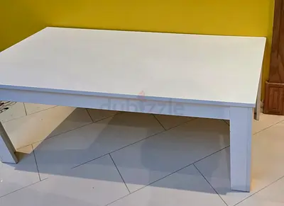White rectangular coffee table / low table - sturdy, clean condition
