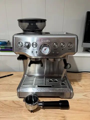 Breville Barista Express Espresso Machine Brushed Stainless Steel Silver BES870