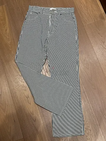 Black and white striped CELINE womens trousers - size 29