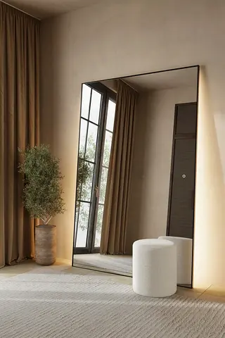 Zara Black LED Rectangular Mirror (140cm x 210cm)