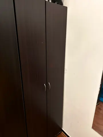 Dark brown 2-door wardrobe / shoe cupboard