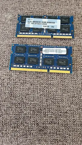 Pair of 2x4GB DDR3 Laptop RAM (8GB total) - Good Working Condition