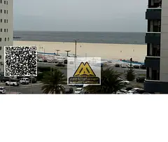 Apartment in Al Nakhil 1, Ajman Corniche, sea view. 1-bedroom and living room, 2 bathrooms, balcony,