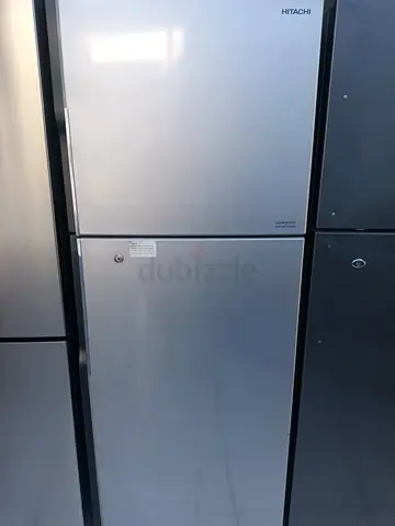 Hitachi Stainless Top Freezer Refrigerator - Good Condition